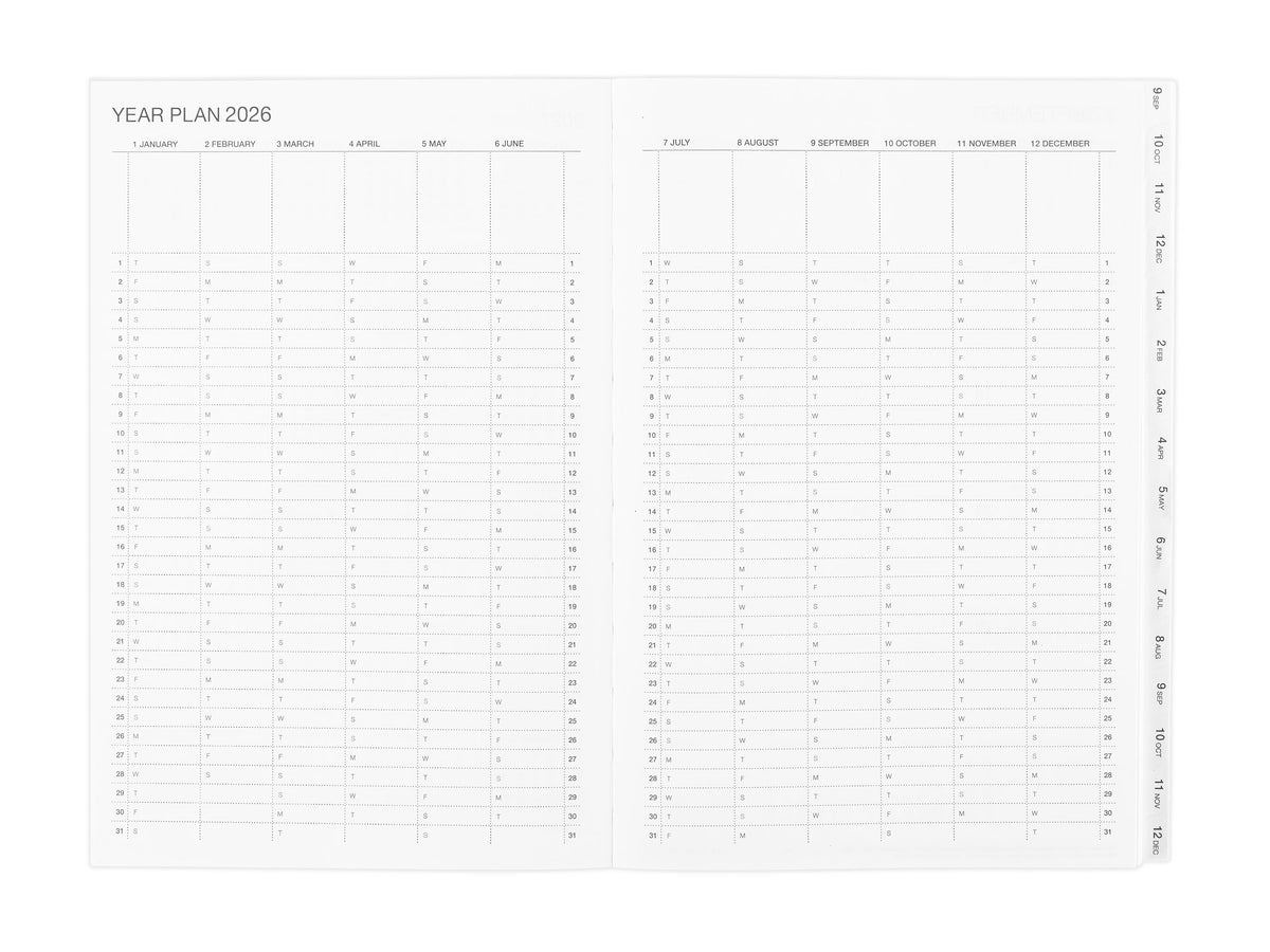 MARK'S Inc. Gradient 2025-2026 16 Month Monthly/Weekly Planner A5
