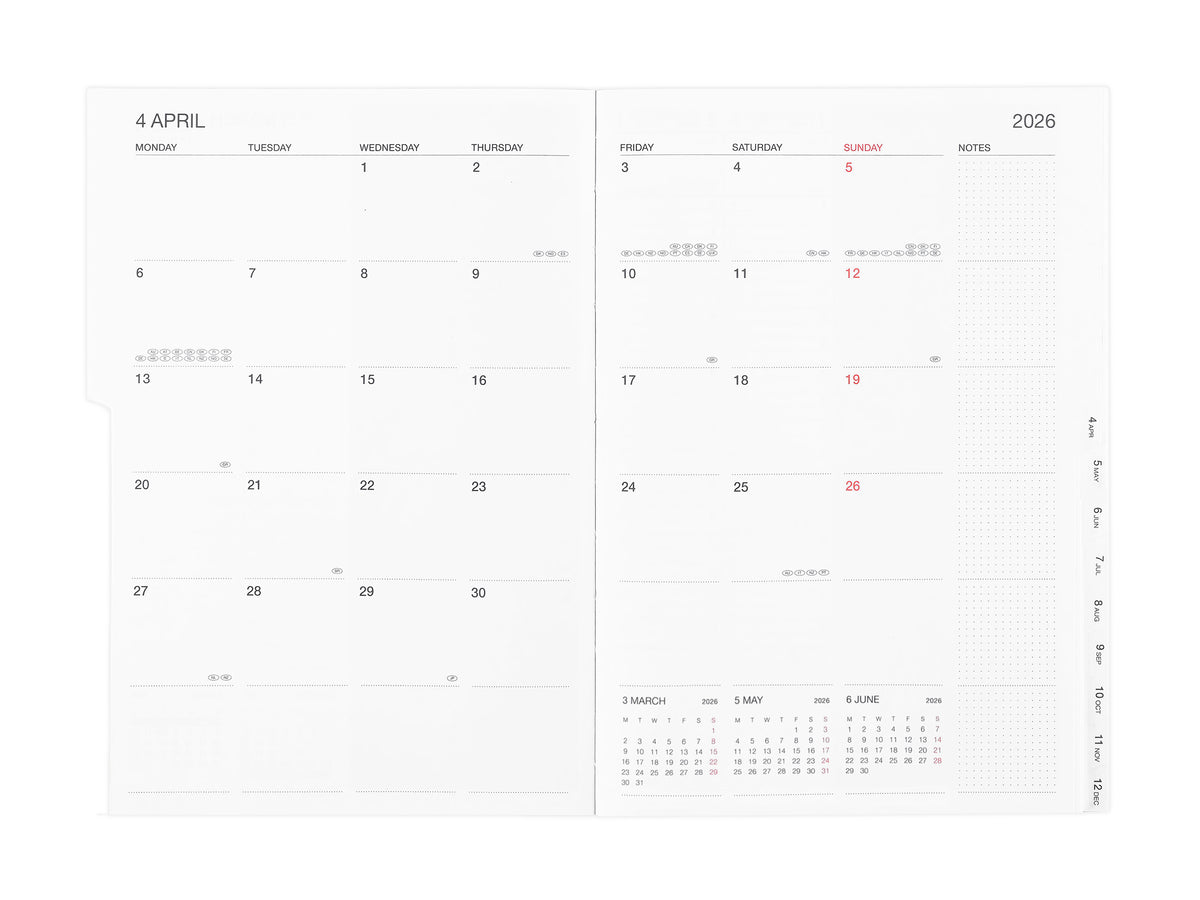 MARK'S Inc. Gradient 2025-2026 16 Month Monthly/Weekly Planner A5