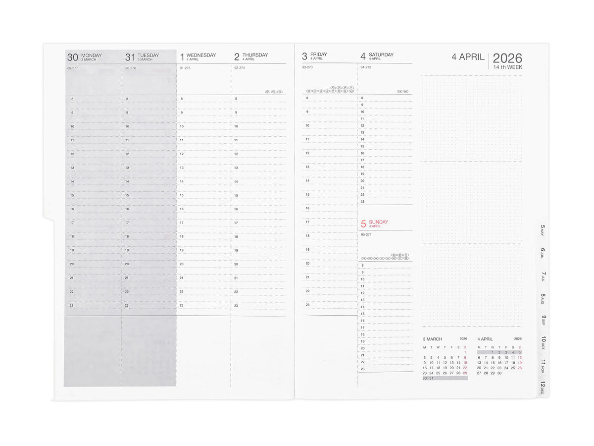 MARK'S Inc. Gradient 2025-2026 16 Month Monthly/Weekly Planner A5