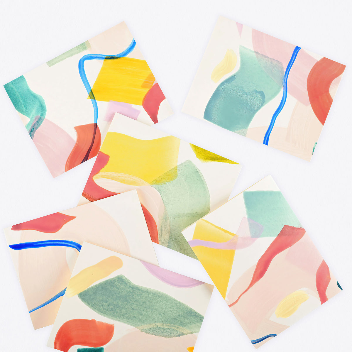 Moglea Calypso Hand-Painted Folded Note Cards Boxed