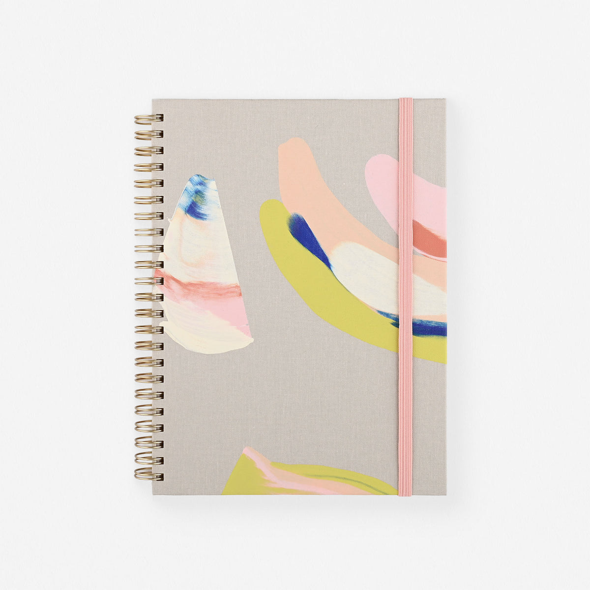 Moglea Citron Hand-Painted Cloth-Covered Lined Notebook A5