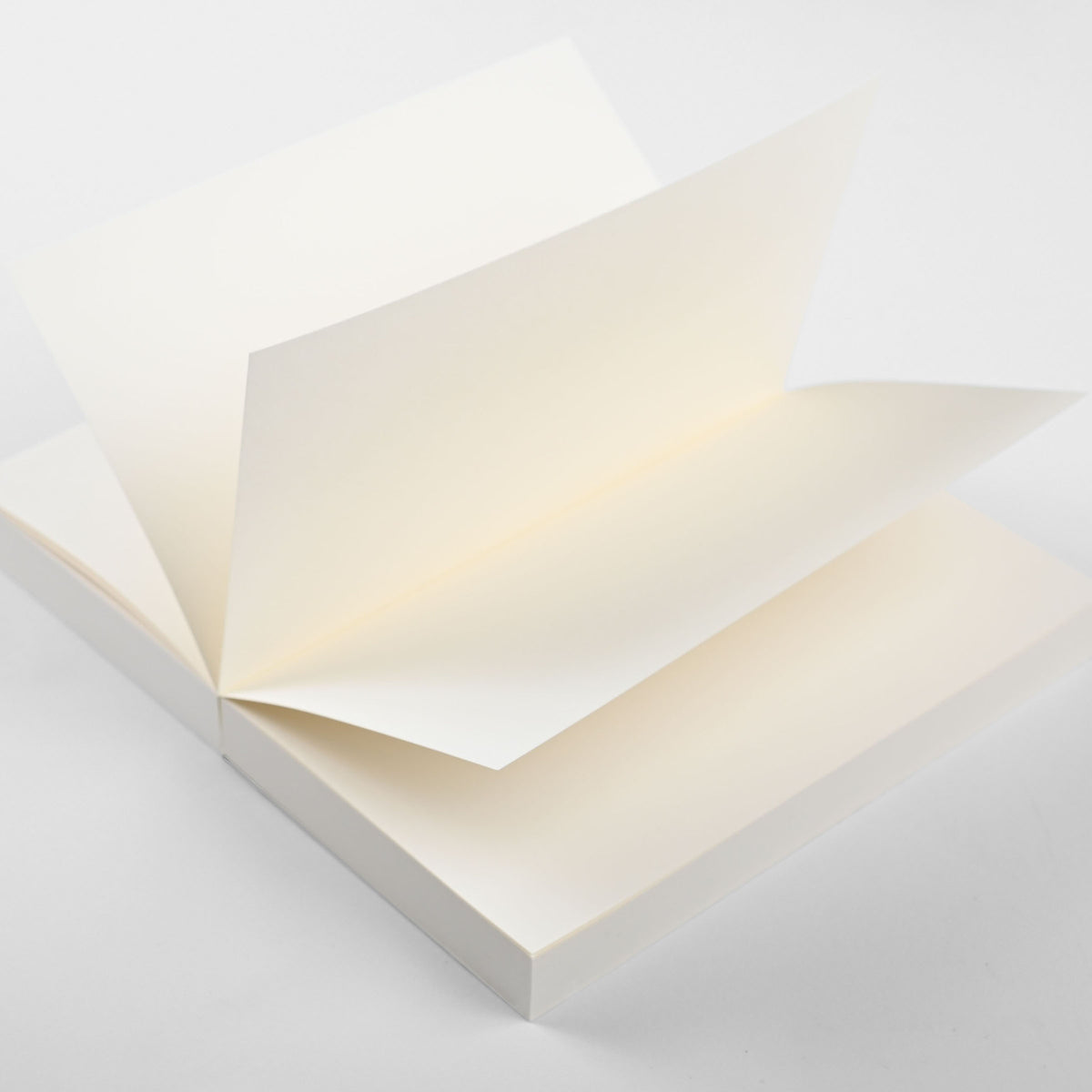 Moglea Citron Swirl Notepad medium, close up of ivory pages
