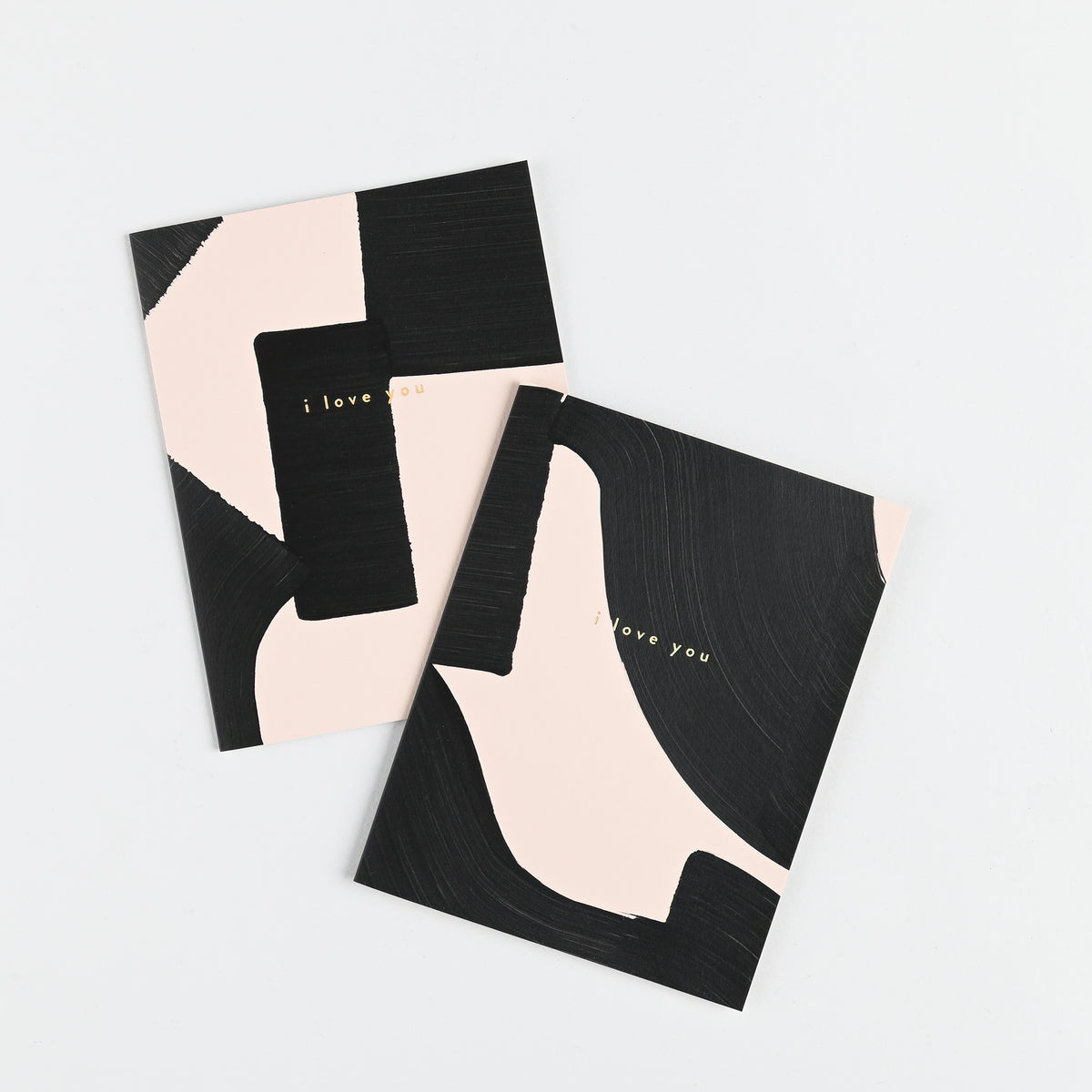 Moglea Love Noir Hand-Painted Greeting Card 
