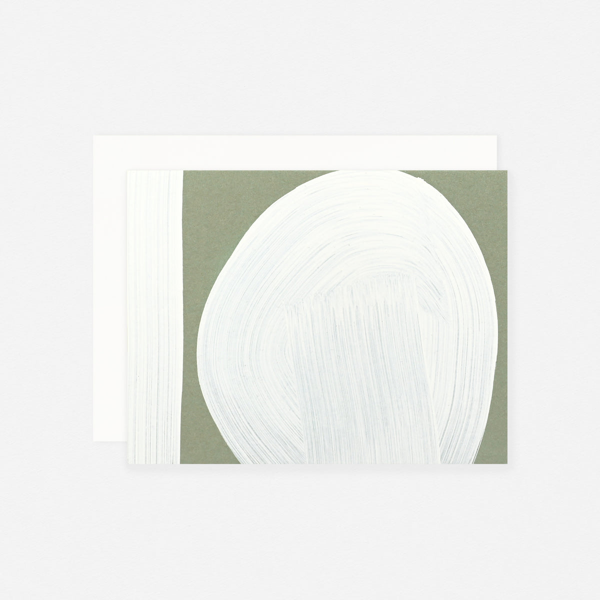 Moglea Olive Hand-Painted Folded Note Cards Boxed