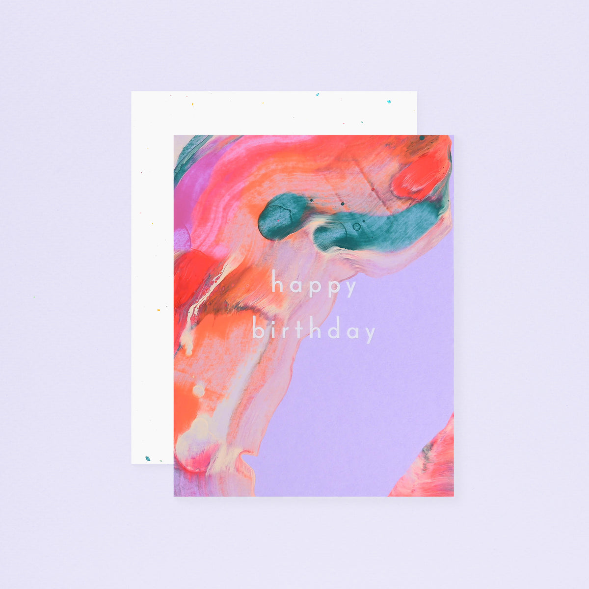 Moglea Orchid Hand-Painted  Birthday Card 