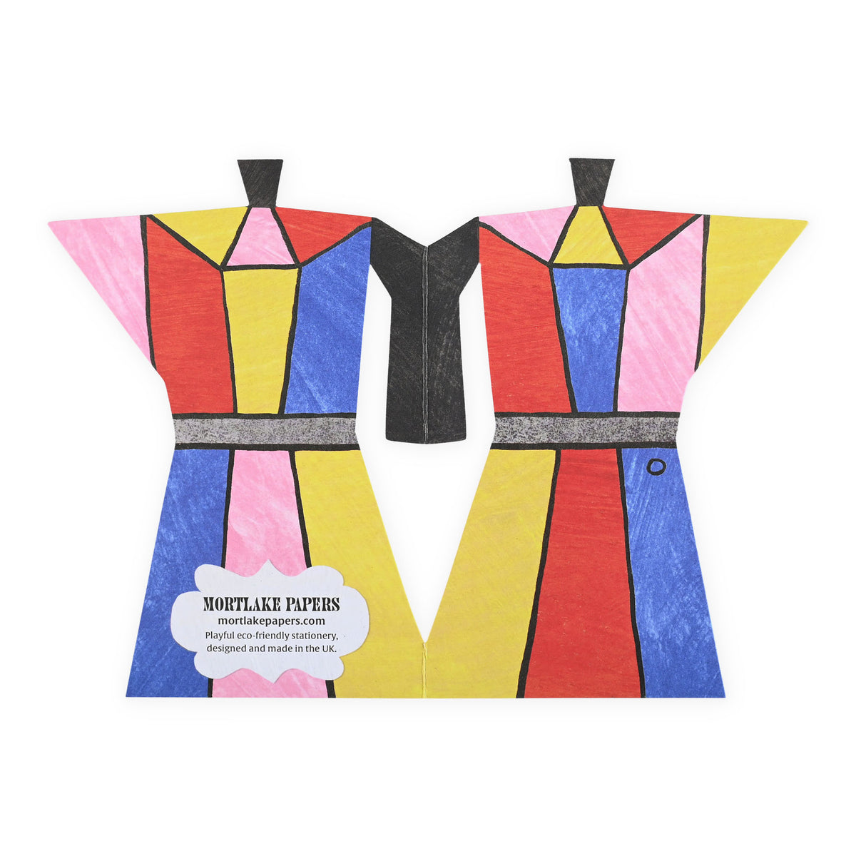 Mortlake Papers Colour Block Coffee Pot Die-Cut Greeting Card