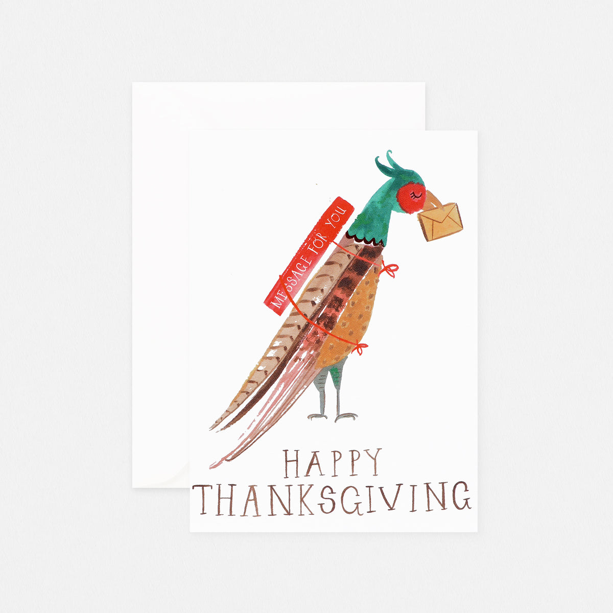 Mr. Boddington's Studio Pheasant At The Door Thanksgiving Card 