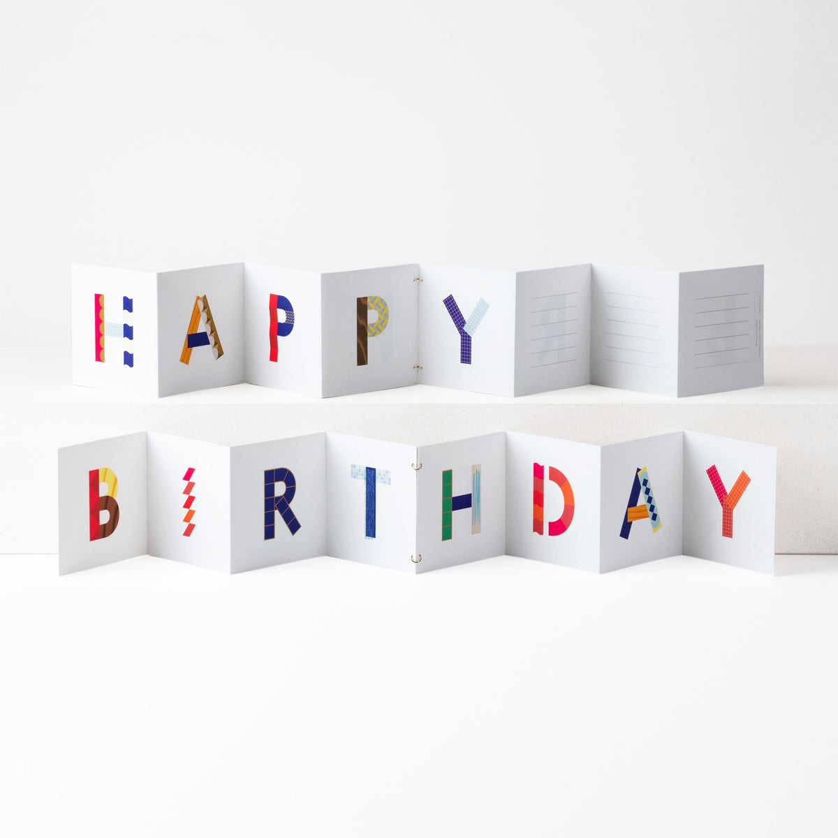 Nandaka Happy Birthday Moji Accordion Greeting Card
