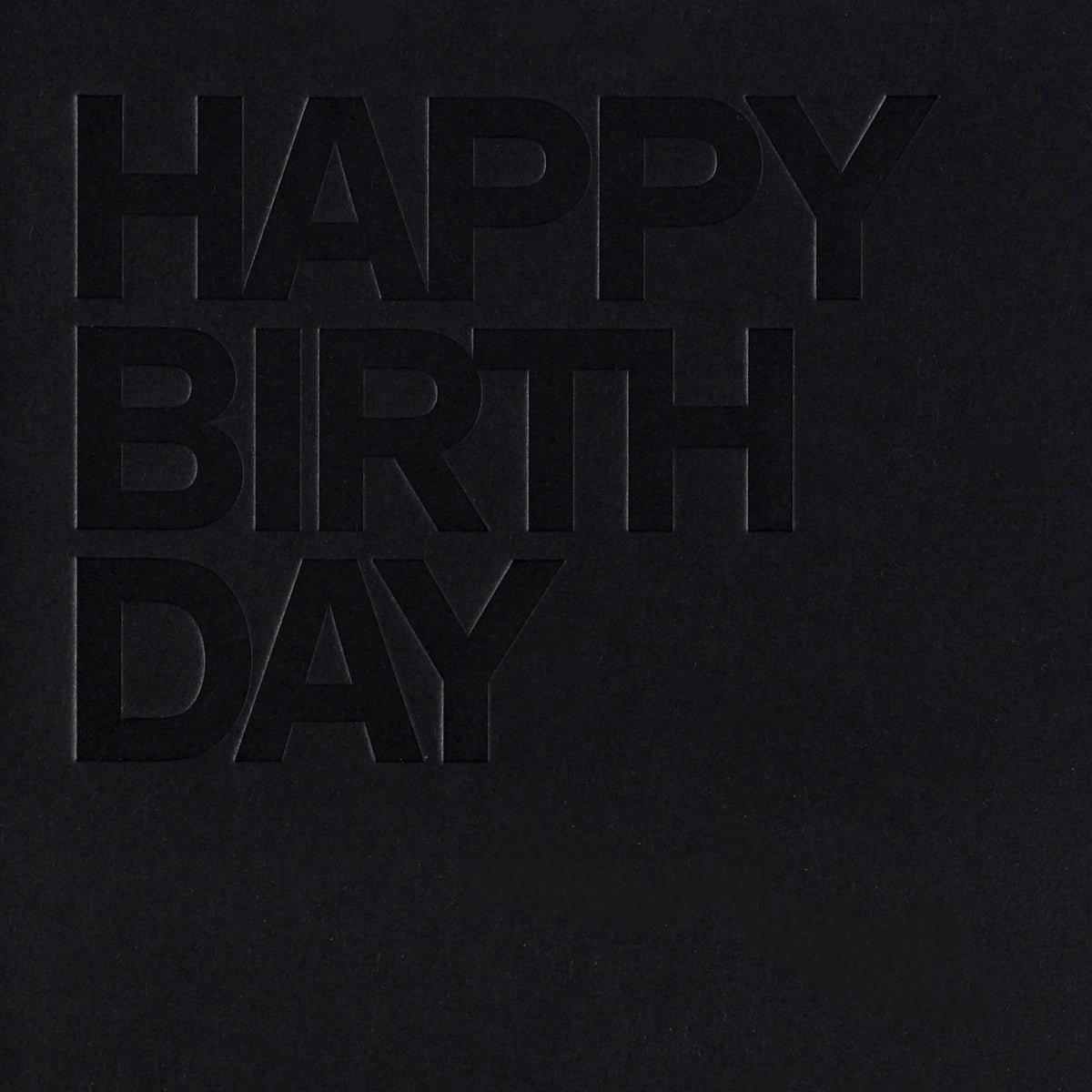 Noat Black Birthday Card