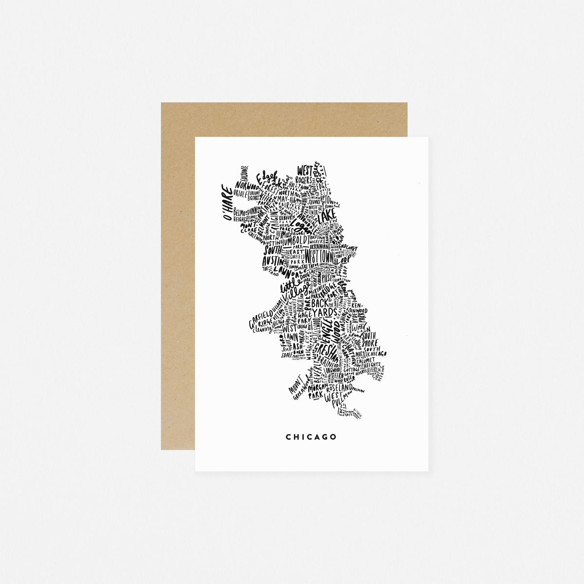 Old English Company Chicago City Greeting Card 