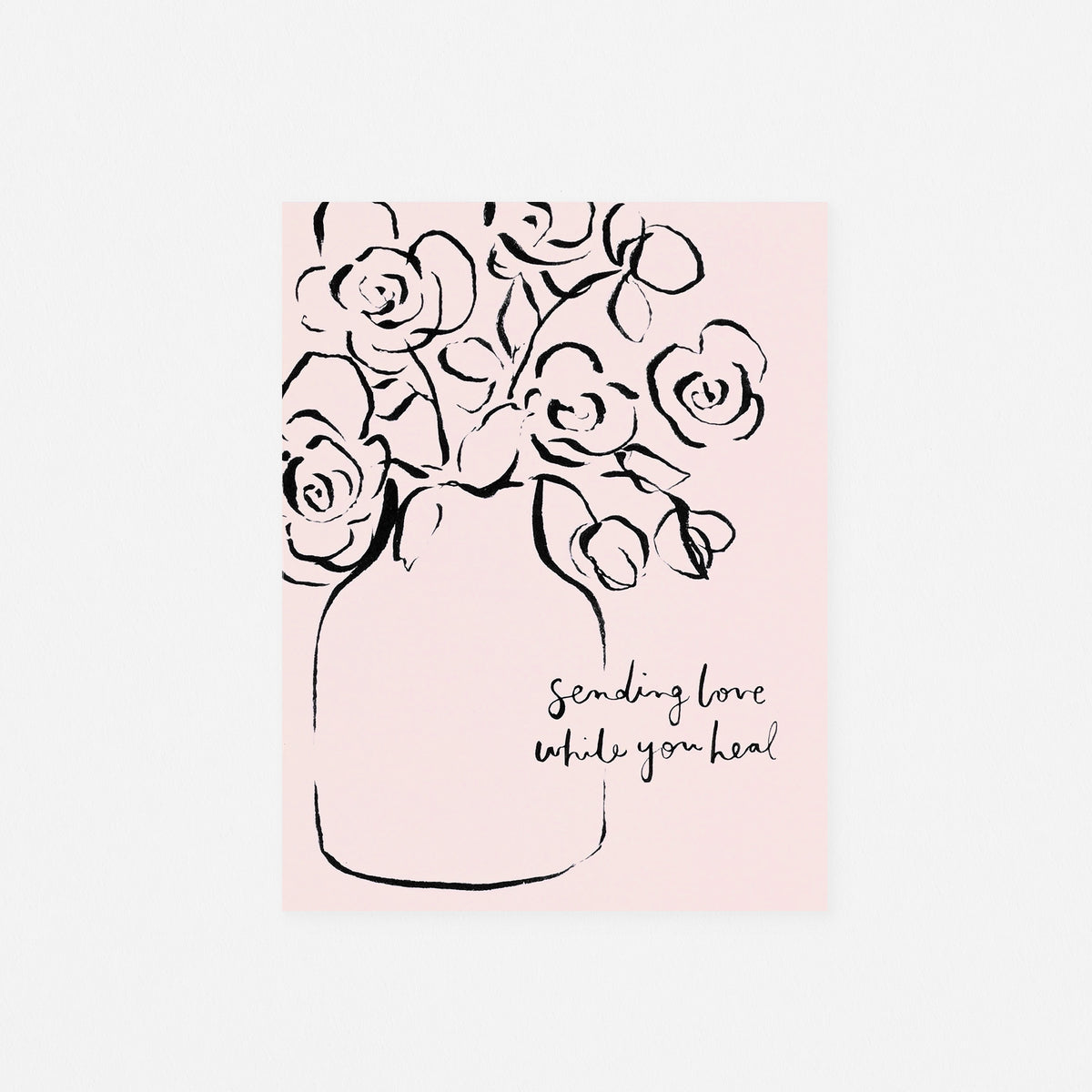 Our Heiday Sending Love While You Heal Greeting Card 