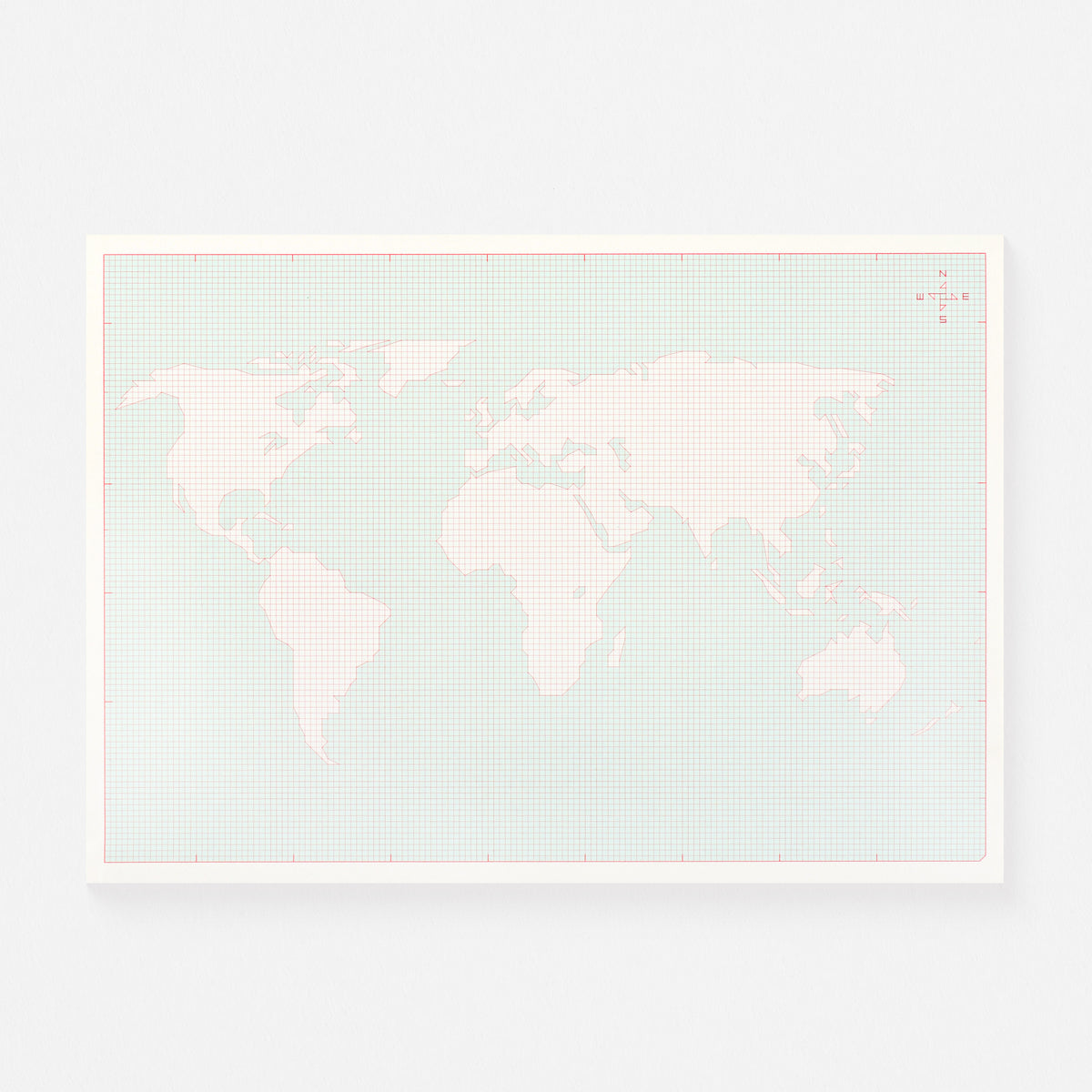 Paperways Desk Notepad World Map A4 