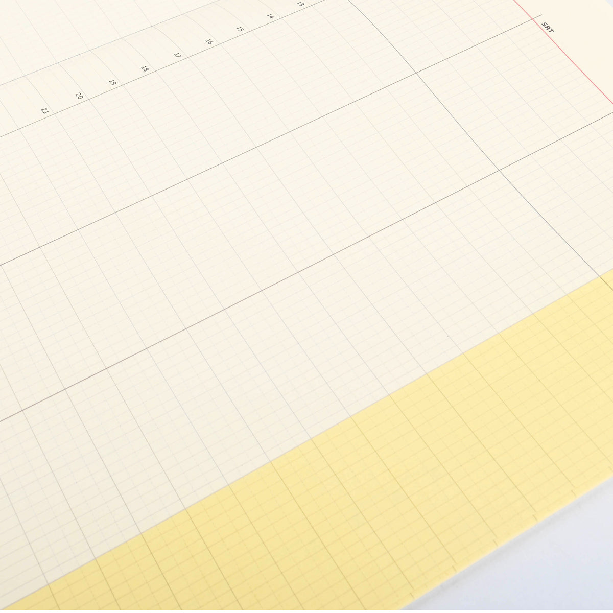Paperways Large Weekly Organiser Planner Undated Flax Yellow 
