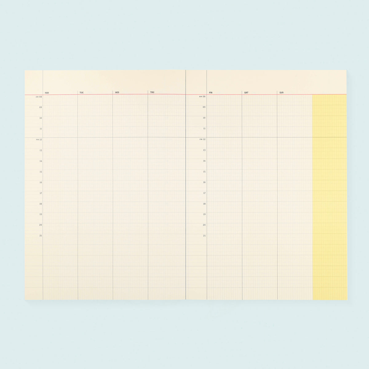 Paperways Large Weekly Organiser Planner Undated Flax Yellow 