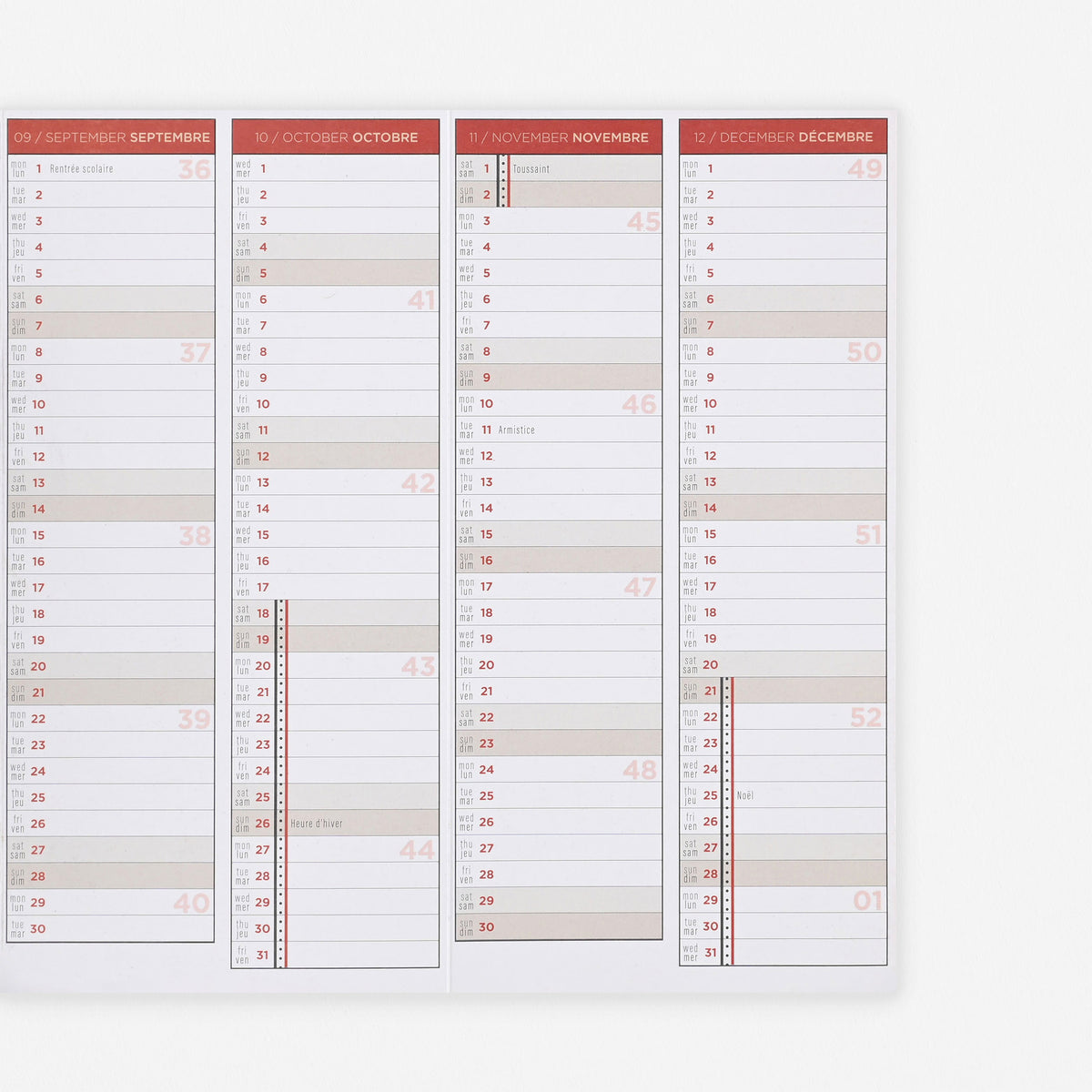 Papier Tigre 2025 Le Visionnaire  Calendar Lava 