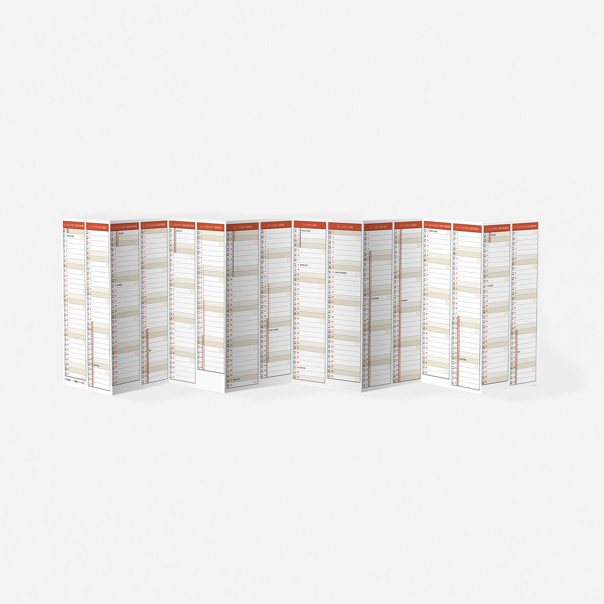 Papier Tigre 2025 Le Visionnaire  Calendar Lava 