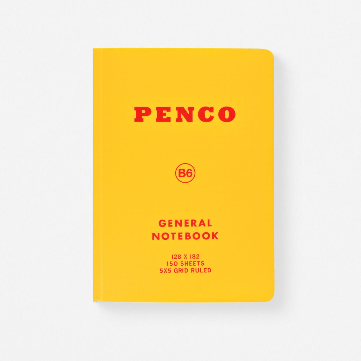 Hightide Penco General Notebook Grid B6 | 5 Colors Yellow