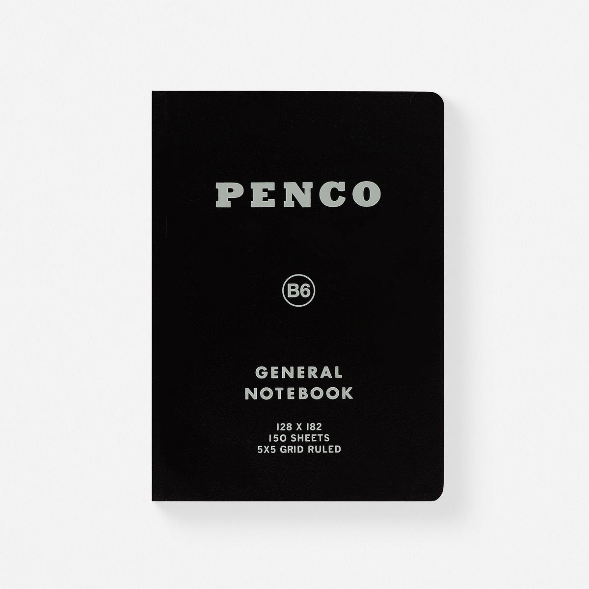 Hightide Penco General Notebook Grid B6 | 5 Colors Black