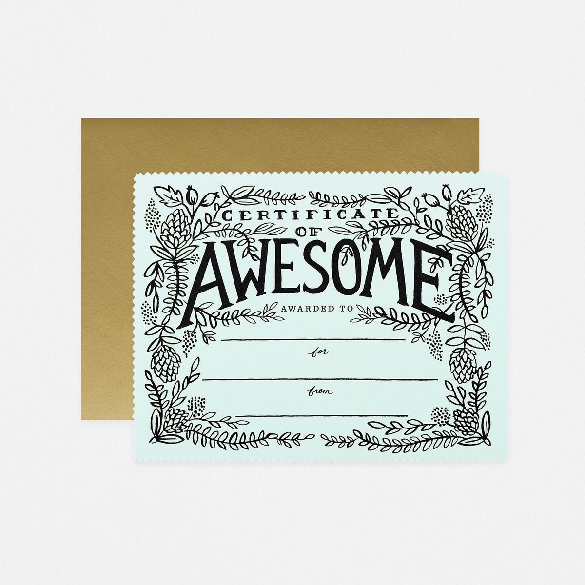 Rifle Paper Co. Certificate of Awesome Greeting Card 