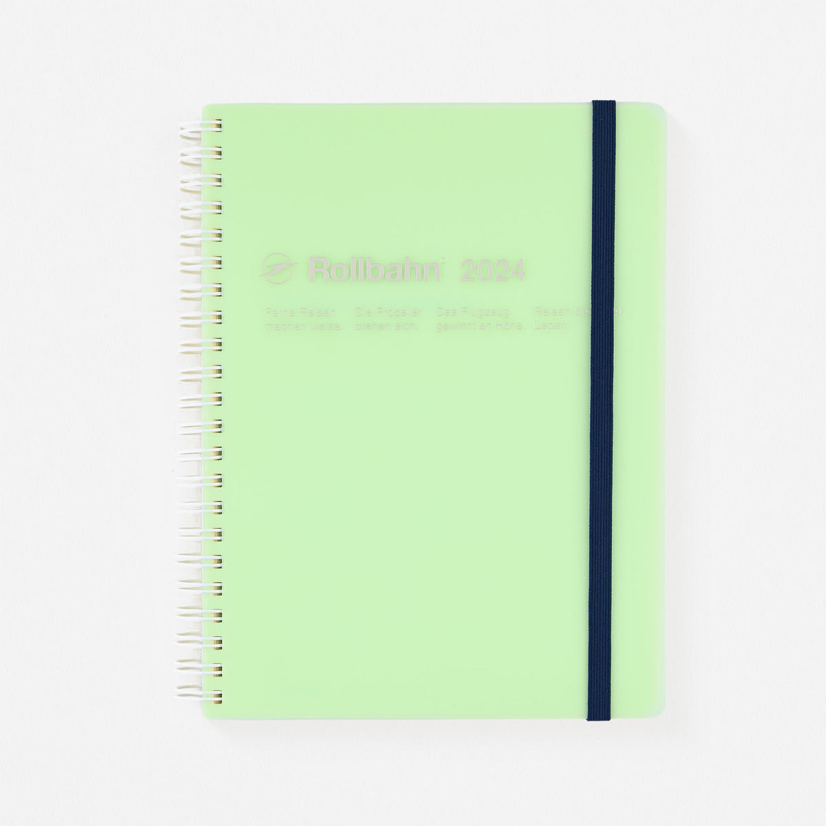 Delfonics Rollbahn 2024 Monthly Planner Clear Large Or A5 | Blue, Green, Silver Or Pink Clear Green / Large [5.25 x 7"]
