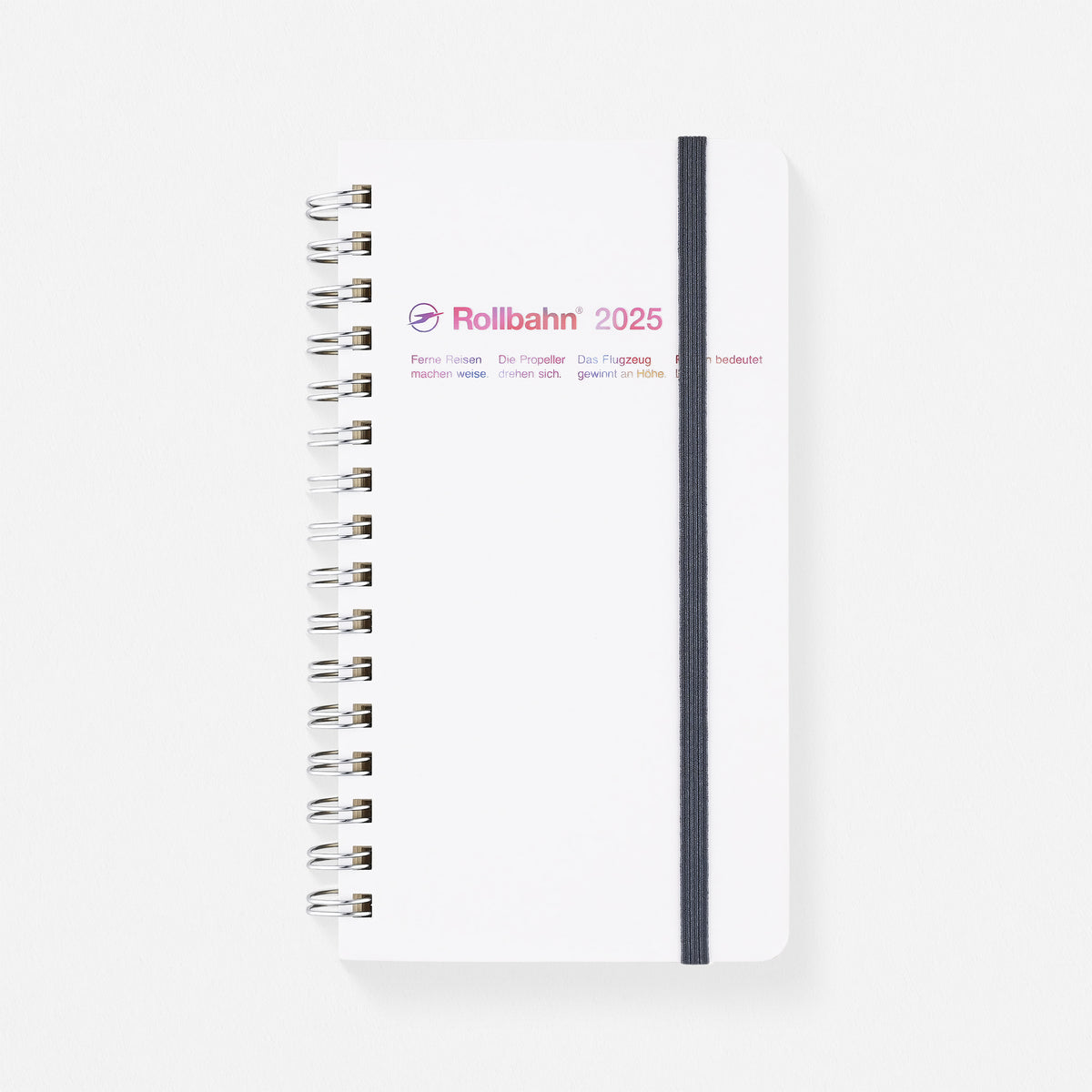 Delfonics Rollbahn 2025 Chance Slim Monthly Planner | White, Black Or Light Blue White