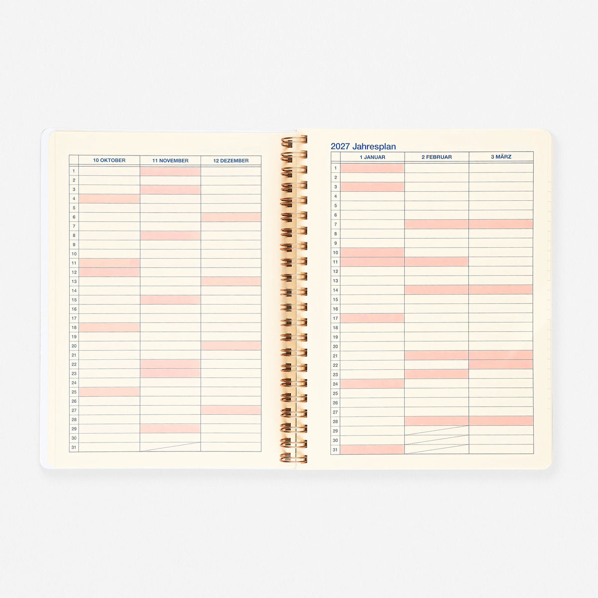 Delfonics Rollbahn 2026 Drop Monthly Planner Brown | Large, A5 Or Extra Large