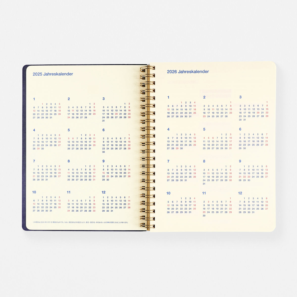 Delfonics Rollbahn 2025 Homme Monthly Planner Dark Blue | Large Or A5 