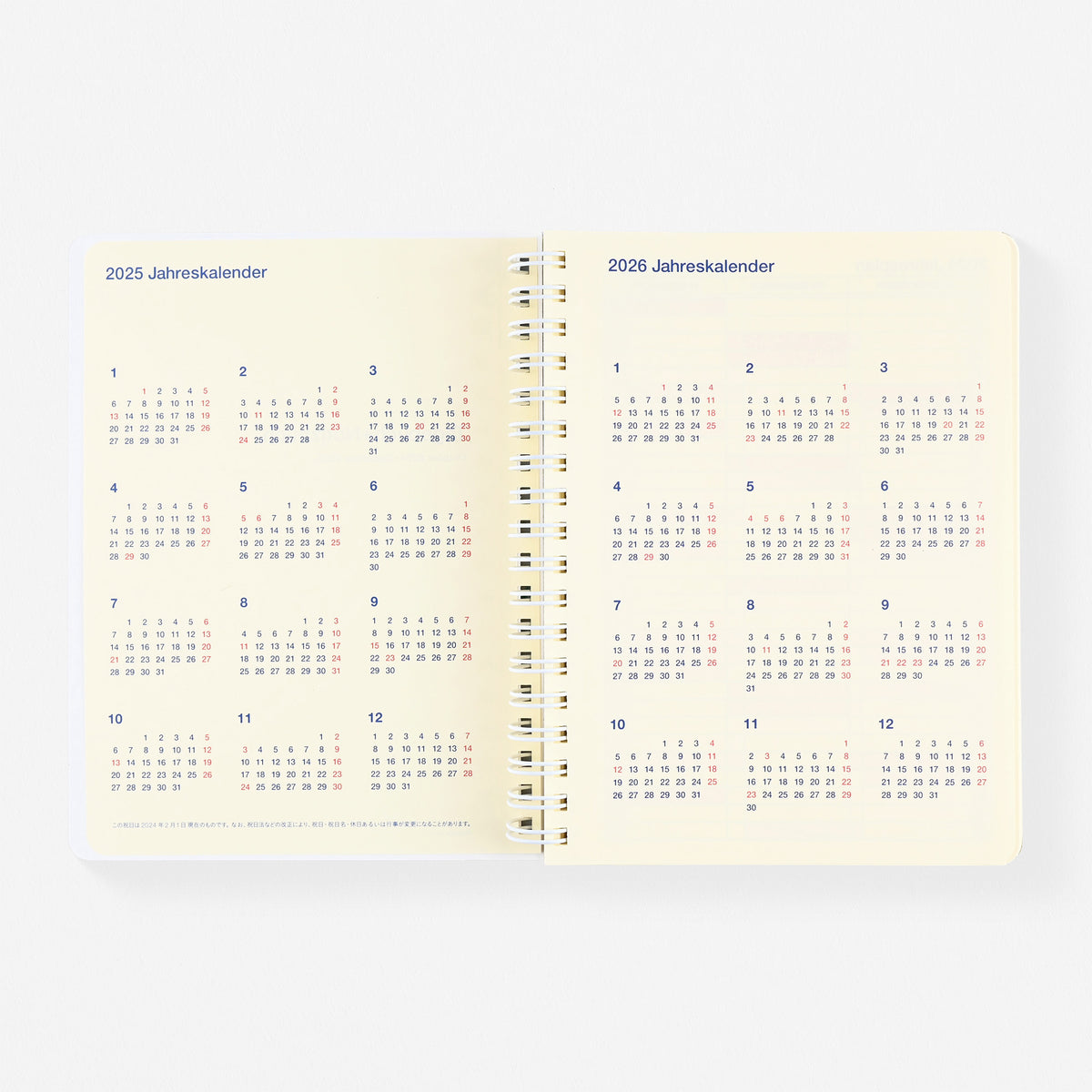 Delfonics Rollbahn 2025 Calando Monthly Planner Medium Or Large | 3 Colorways 