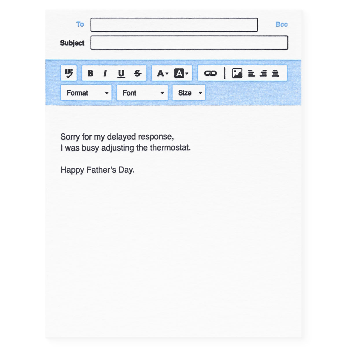 Sapling Press Thermostat Father's Day Card 