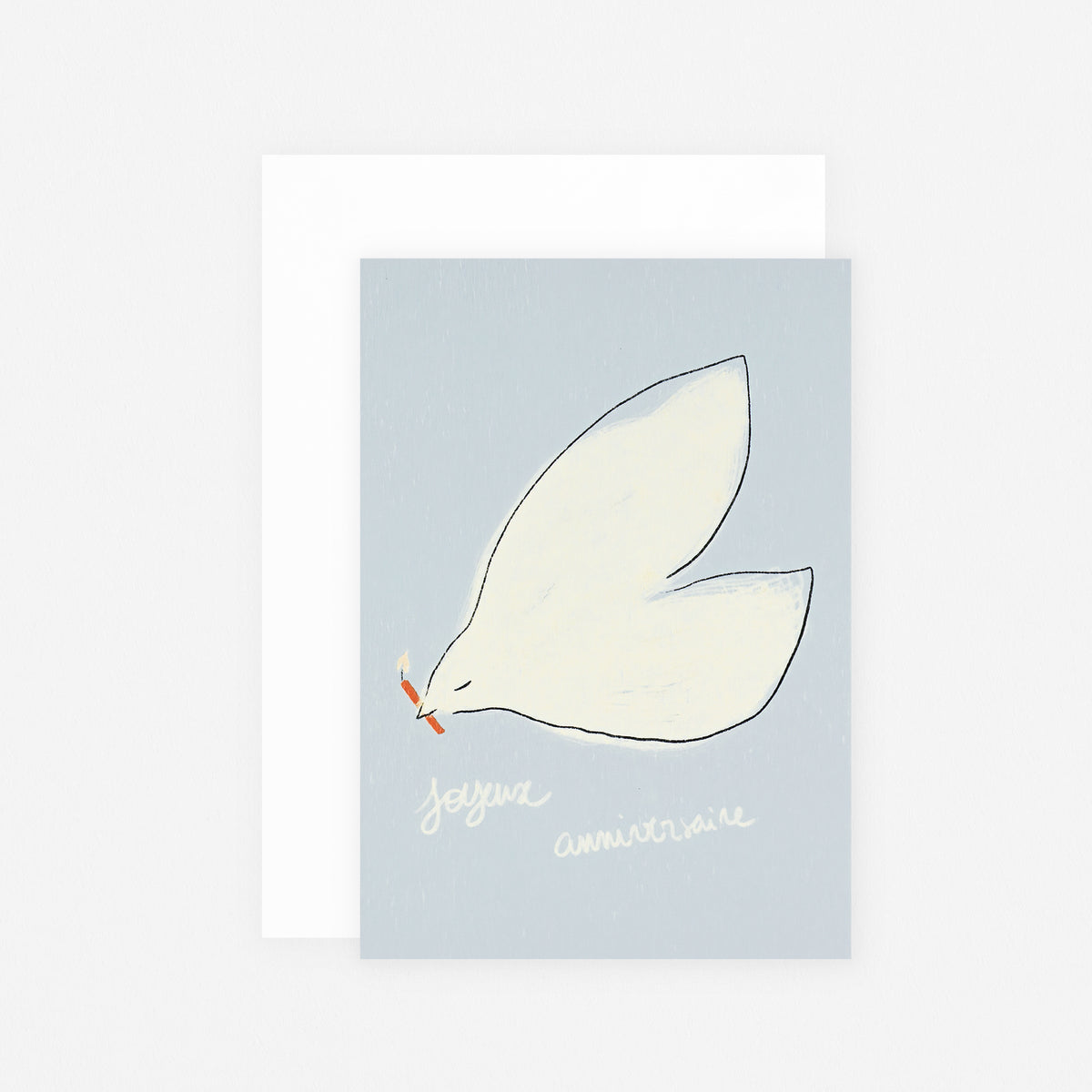 Season Paper Colombe Joyeux Anniversaire Birthday Card