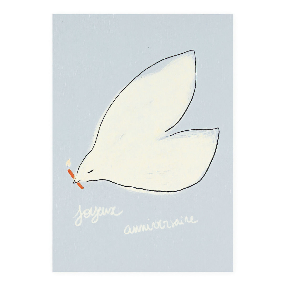Season Paper Colombe Joyeux Anniversaire Birthday Card