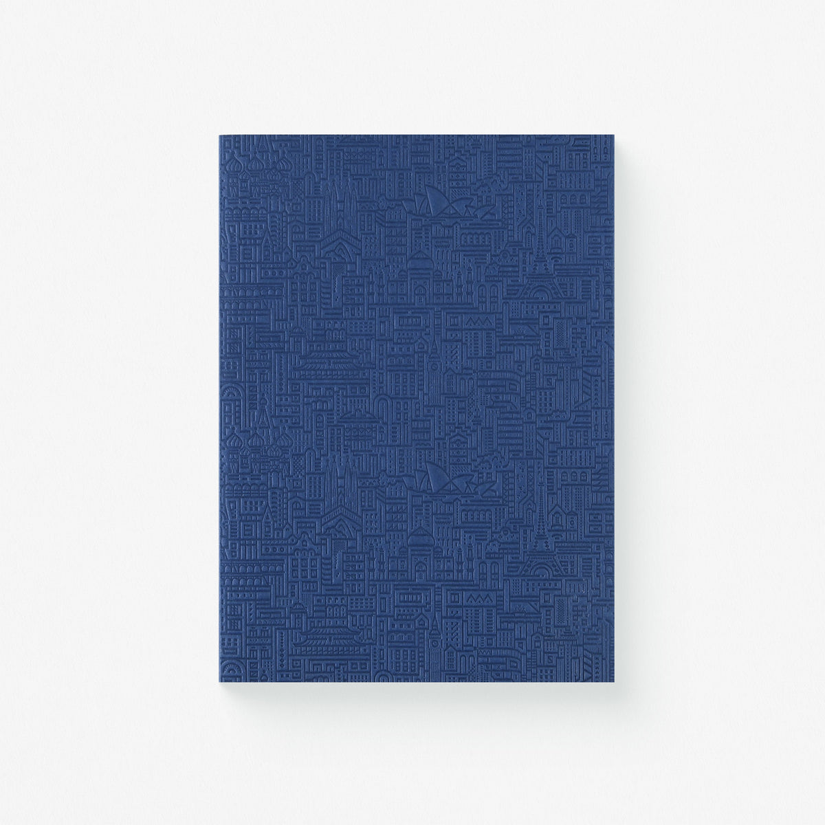 The City Works Hello World Embossed Notebook Blank Blue