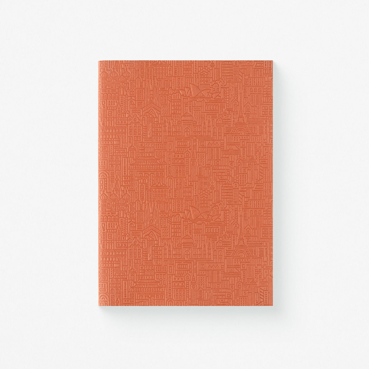The City Works Hello World Embossed Notebook Blank Rust