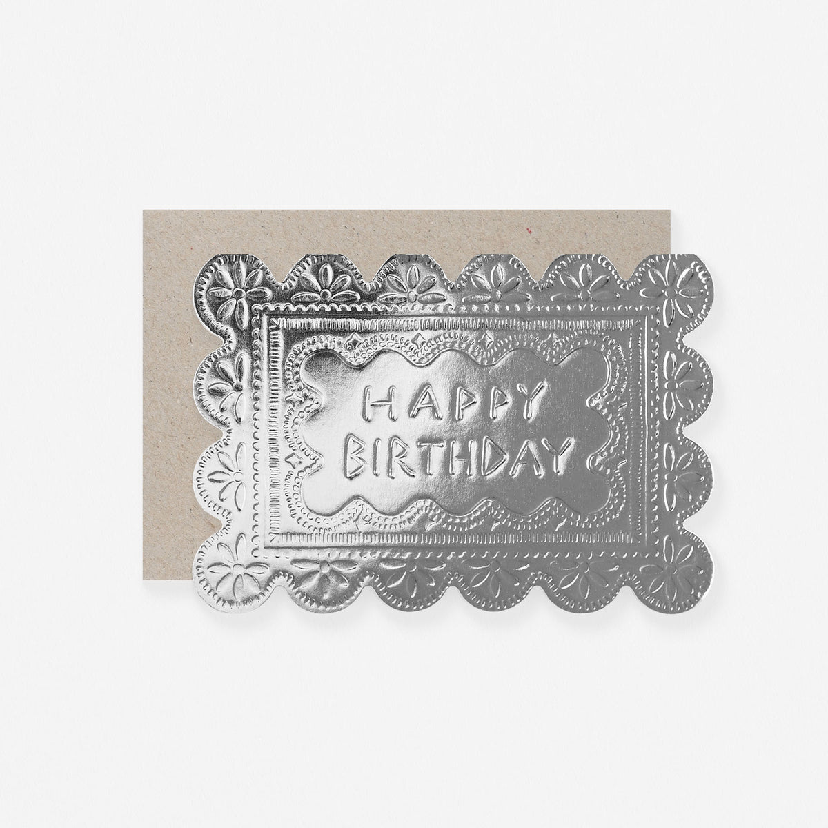 The Little Press Faux Tin Happy Birthday Greeting Card