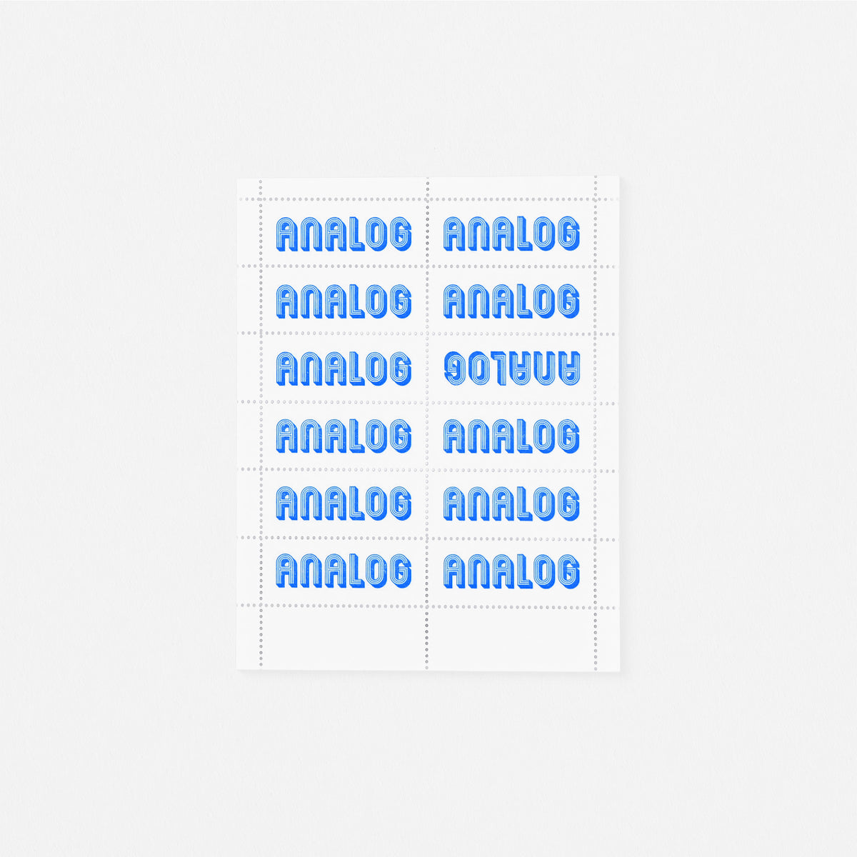 The Portland Stamp Company Analog Stamps Dayglo Blue 