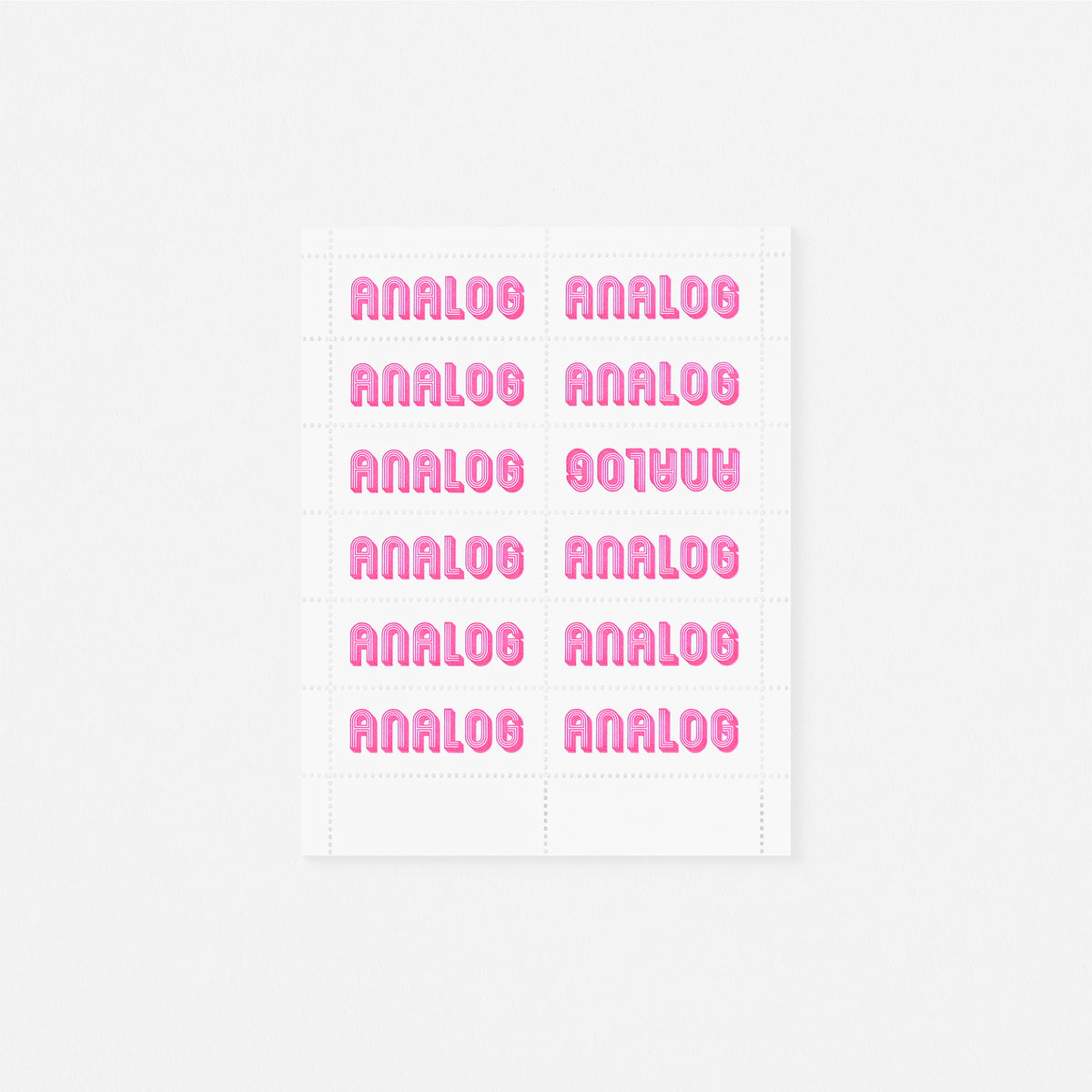 The Portland Stamp Company Analog Stamps Dayglo Pink 