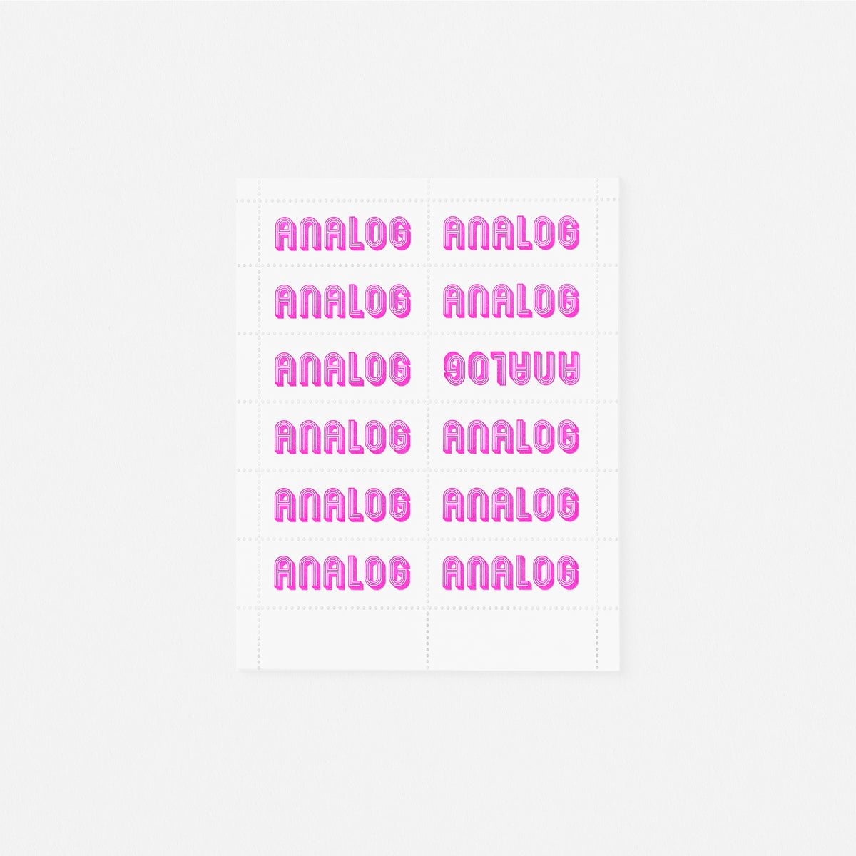 The Portland Stamp Company Analog Stamps Dayglo Purple 