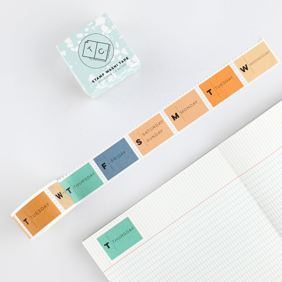 The Completist Days of the Week Stamp Washi Tape 