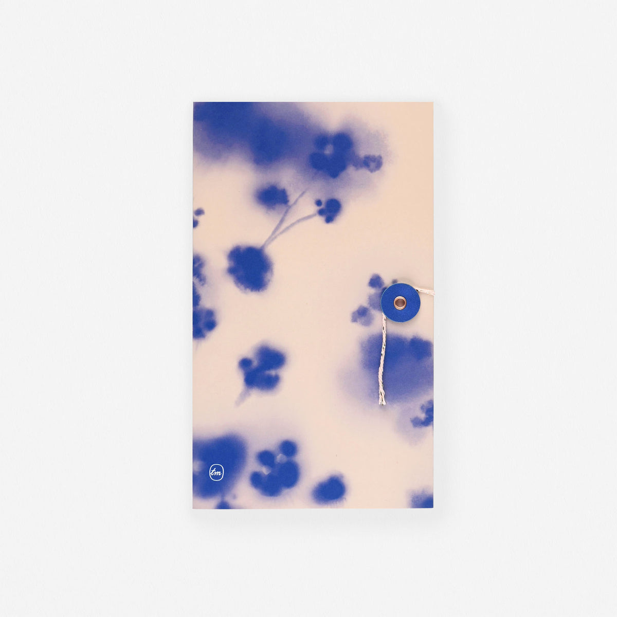 Tinne + Mia Blue Blossom Refillable Notebook With Japanese Closure