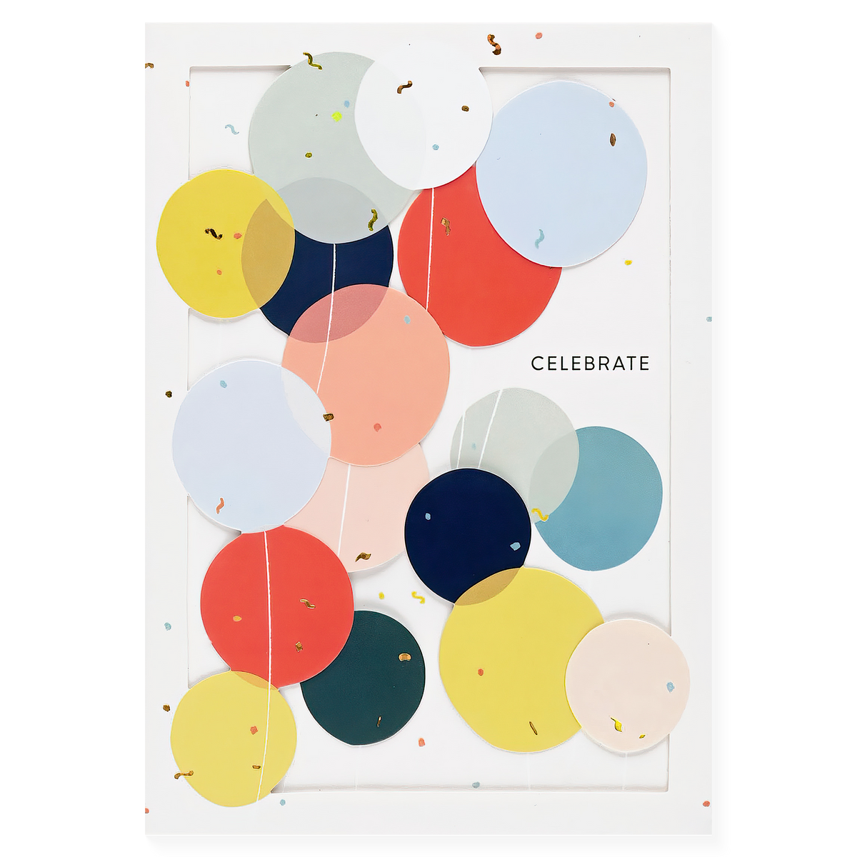 UWP Luxe Celebrate Die-Cut Balloons Birthday Card