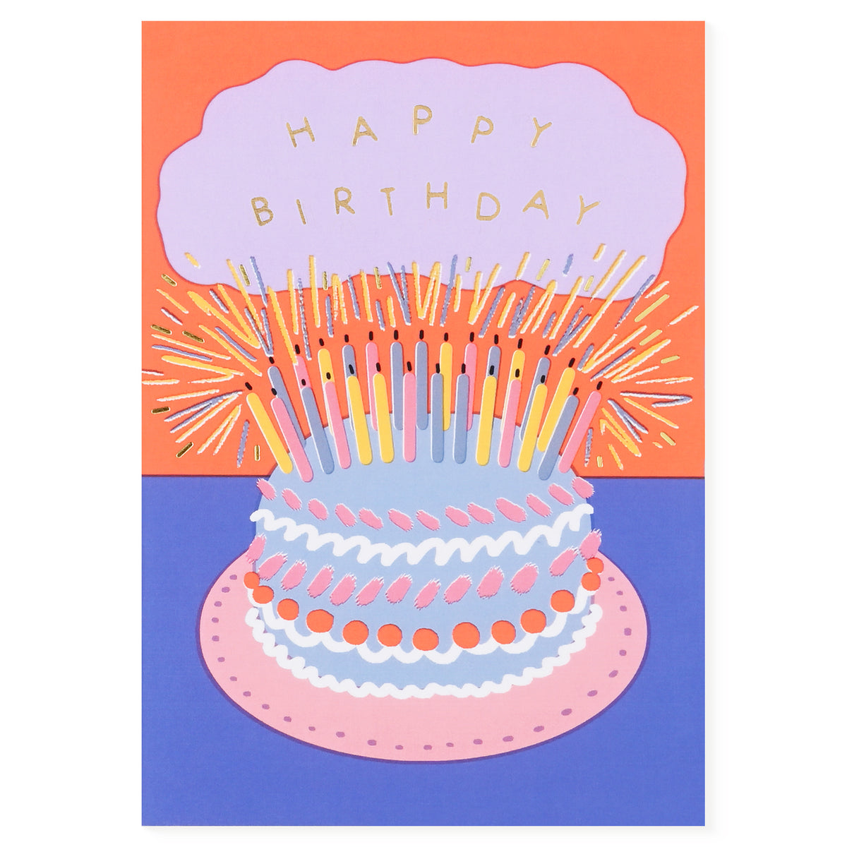 Wrap Cake And Candles Birthday Card 
