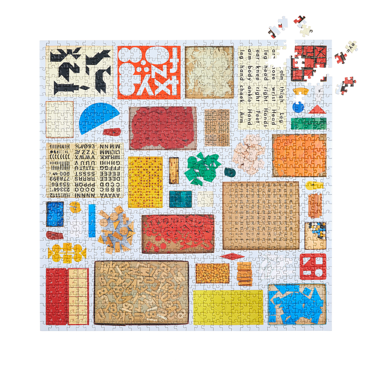 four point puzzles Several Found Things (Numbers, Letters, Shapes) Puzzle 