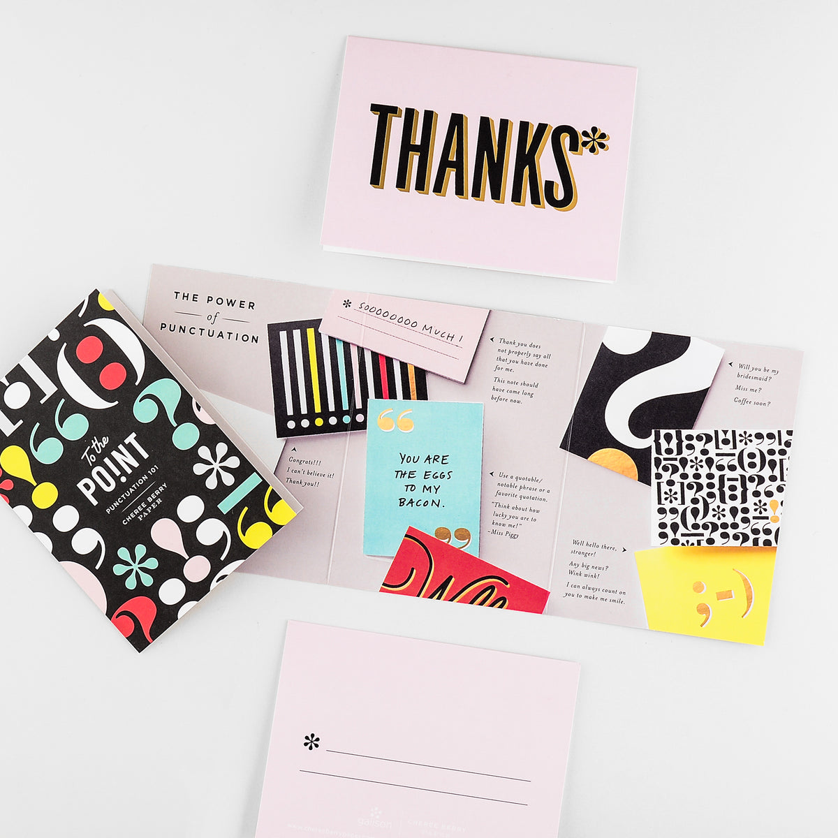 Cheree Berry Perfectly Punctuated Folded Note Cards Boxed Set 