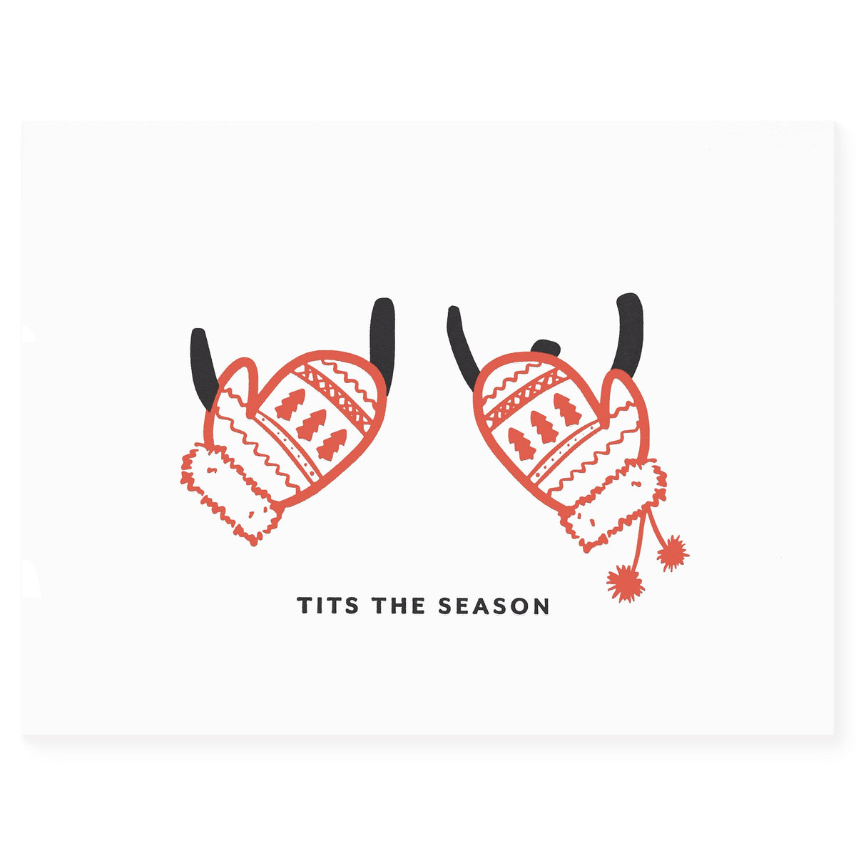 Dahlia Press Tits The Season Holiday Card 