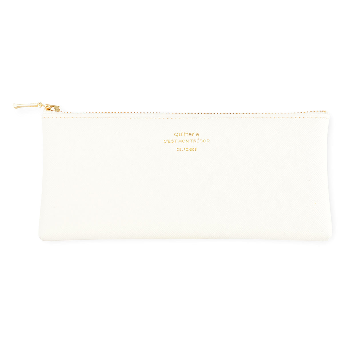 Null Delfonics Quitterie Flat Pen Pencil Case White 