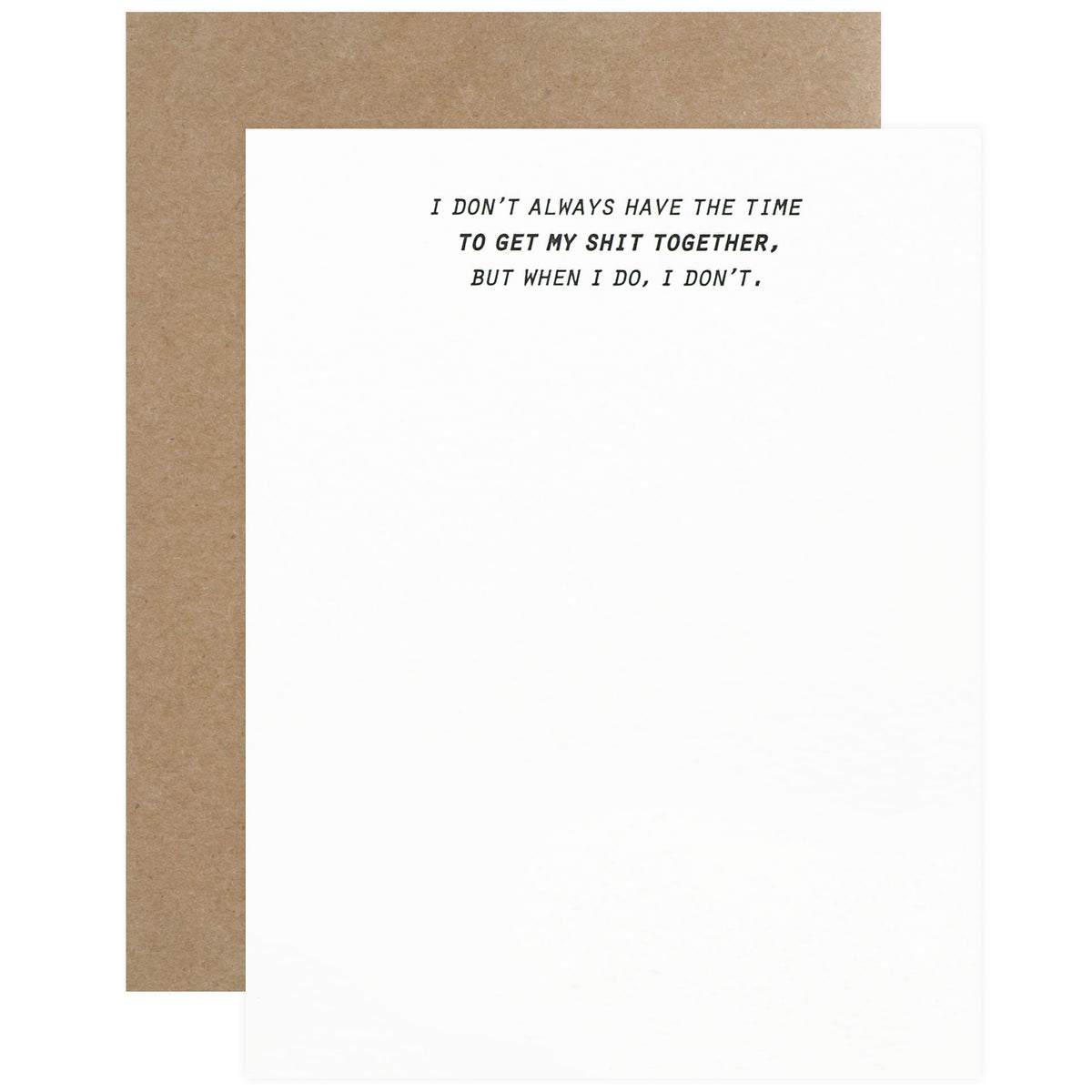 Sapling Press Don't Greeting Card 