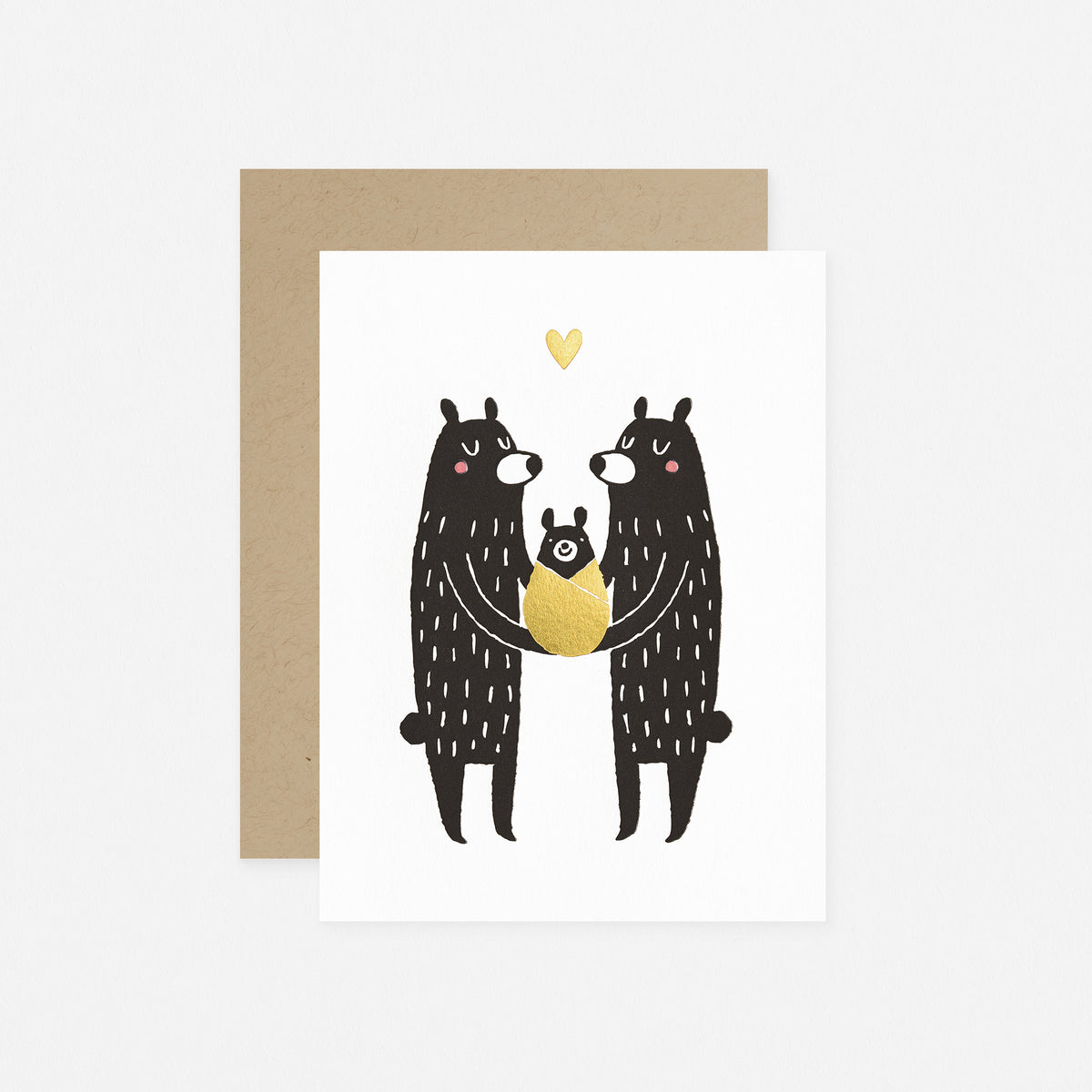 Fugu Fugu Baby Black Bear New Baby Card 