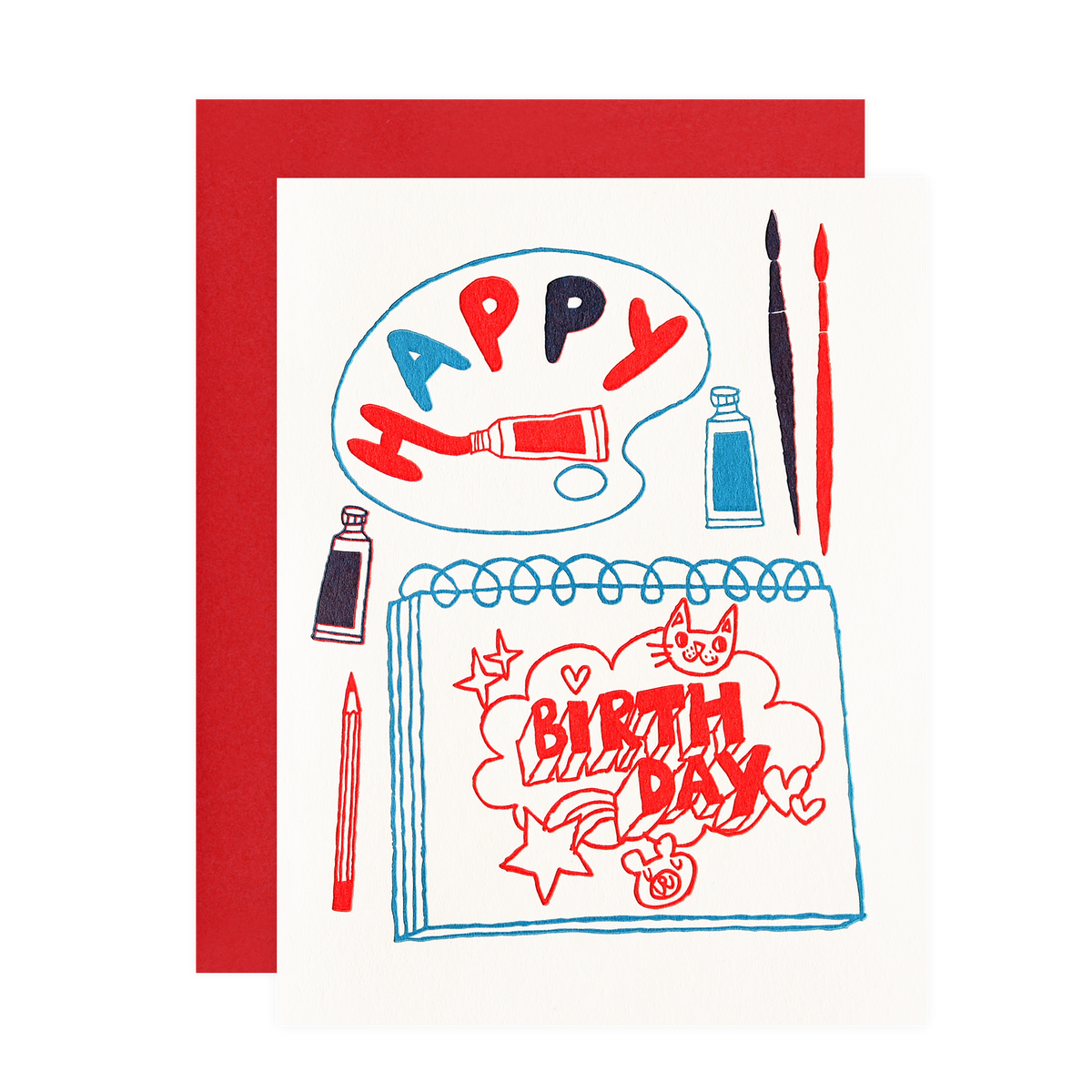 Fugu Fugu Artsy Birthday Card 