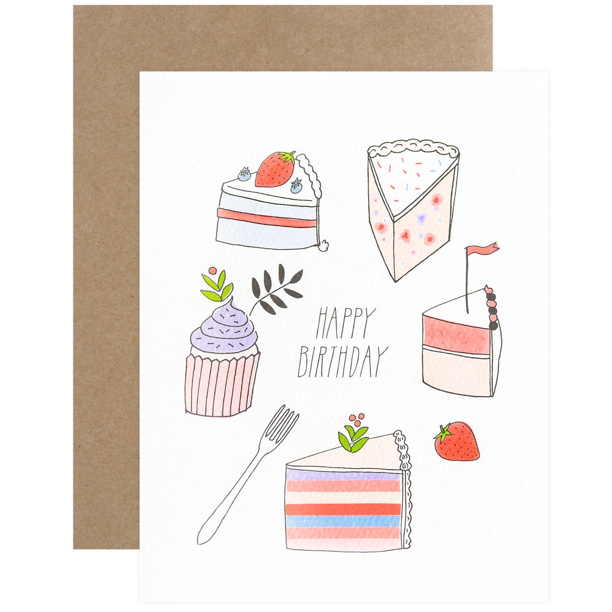 Hartland Cards Happy Birthday Desserts Greeting Card