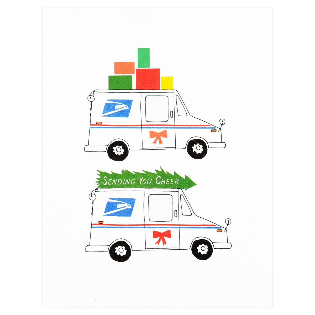 Hartland Cards Cheer Mail Truck Holiday Cards Boxed Or Single